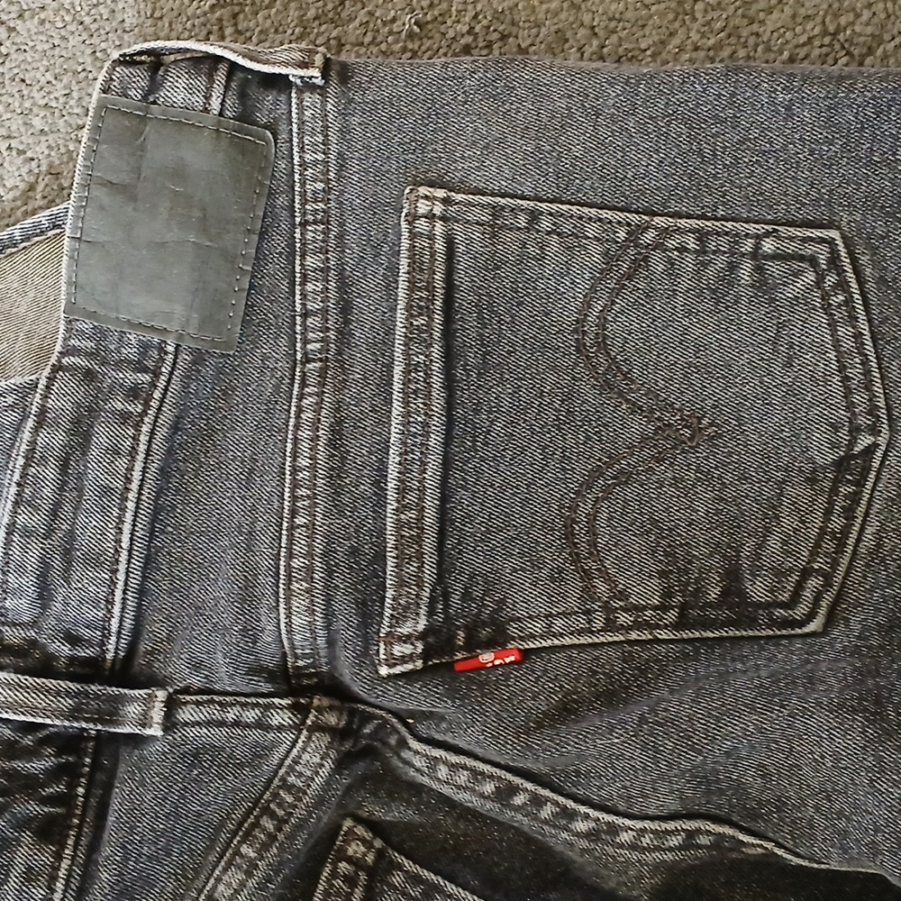LEVI'S  Gray Denim Overalls Size SMALL - Picture 5 of 7